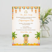 Sri Satyanarayan Katha Einladungskarte Einladung (Stehend Vorderseite)