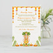 Sri Satyanarayan Pooja Einladungskarte Einladung (Stehend Vorderseite)