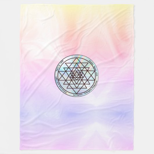 Sri Yantra – Anpassbares Schutzamulett Fleecedecke (Vorderseite)