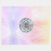 Sri Yantra – Anpassbares Schutzamulett Fleecedecke (Vorderseite (Horizontal))