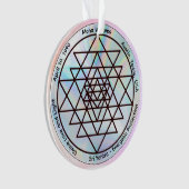 Sri Yantra – Anpassbares Schutzamulett Ornament (Vorderseite)