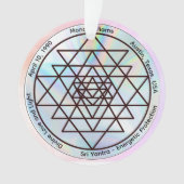 Sri Yantra – Anpassbares Schutzamulett Ornament (Vorderseite)