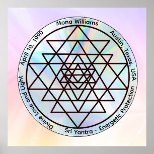 Sri Yantra – Anpassbares Schutzamulett Poster