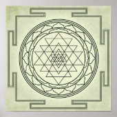 Sri Yantra auf Perchment Poster (Vorne)