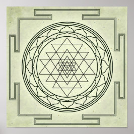 Sri Yantra auf Perchment Poster