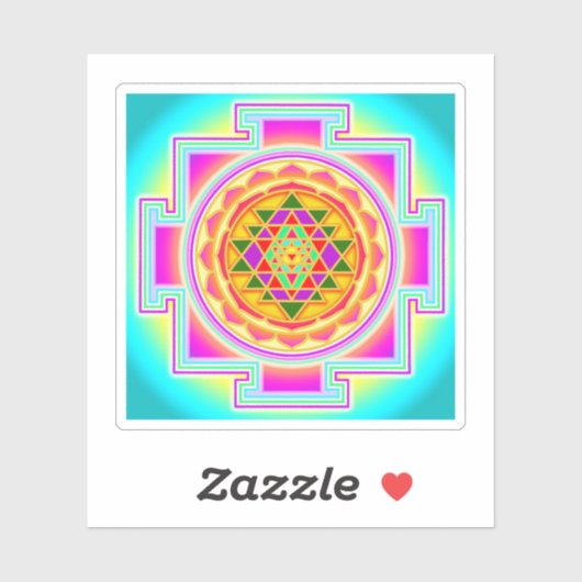 Sri Yantra Aufkleber (Blatt)