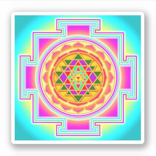 Sri Yantra Aufkleber (Vorderseite)