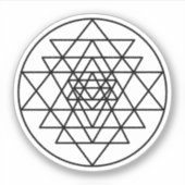 Sri Yantra Aufkleber (Vorderseite)