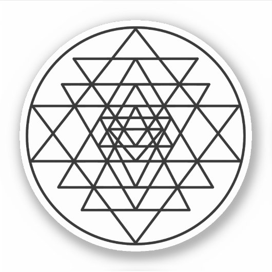 Sri Yantra Aufkleber (Vorderseite)