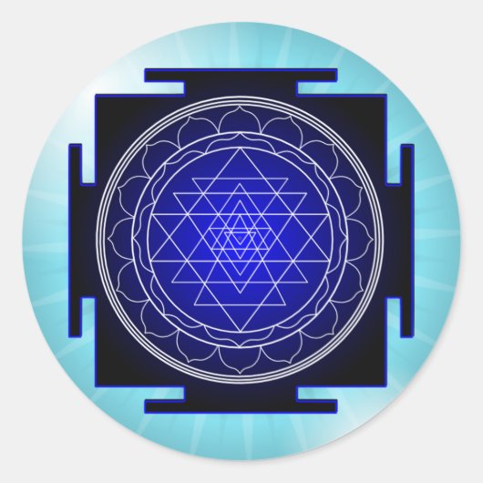 Sri-yantra-Aufkleber Runder Aufkleber (Vorderseite)