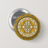 Sri Yantra Bronze Button (Vorne & Hinten)
