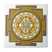 Sri Yantra Bronze Fliese (Vorderseite)
