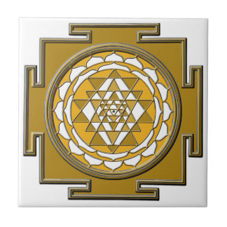 Sri Yantra Bronze Fliese
