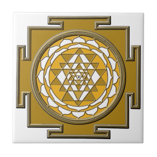 Sri Yantra Bronze Fliese (Vorderseite)
