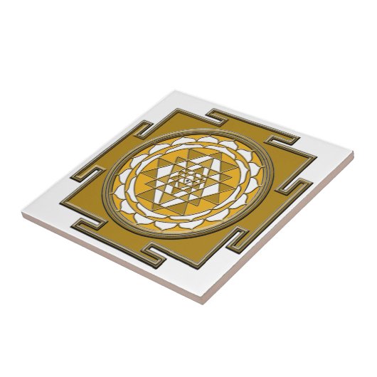 Sri Yantra Bronze Fliese (Seite)