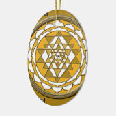 Sri Yantra Bronze Keramik Ornament (Links)