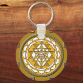 Sri Yantra Bronze Schlüsselanhänger (Vorderseite)