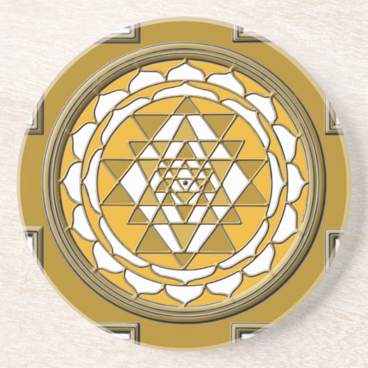 Sri Yantra Bronze Untersetzer (Vorne)