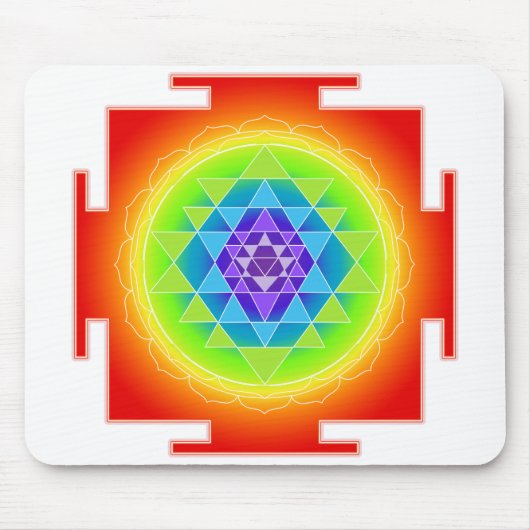 Sri Yantra/Chakra/Rainbow Mousepad (Vorne)