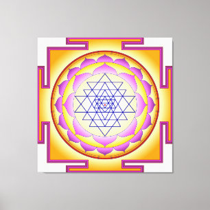Sri Yantra Chakra Shiva Shakti Navayoni Göttin Leinwanddruck