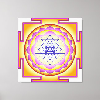 Sri Yantra Chakra Shiva Shakti Navayoni Göttin  Leinwanddruck