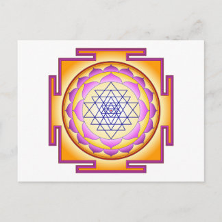 Sri Yantra Chakra Shiva Shakti Navayoni Göttin Postkarte