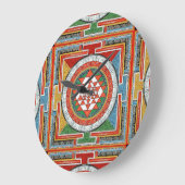 Sri Yantra Clock! Große Wanduhr (Winkel)