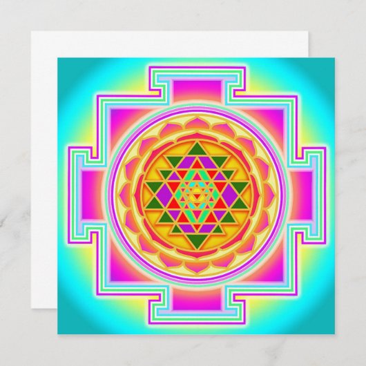Sri Yantra Einladung (Vorne/Hinten)