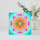 Sri Yantra Einladung (Stehend Vorderseite)
