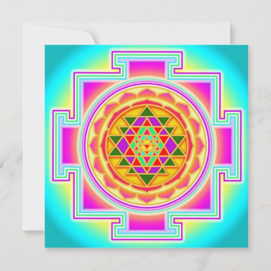 Sri Yantra Einladung (Vorderseite)