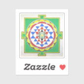 Sri Yantra - Exakte Farben Aufkleber (Blatt)