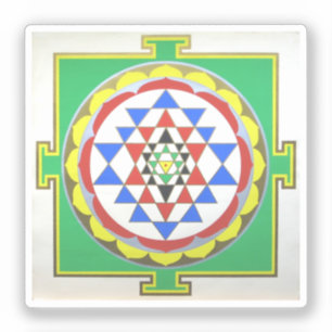 Sri Yantra - Exakte Farben Aufkleber