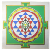 Sri Yantra - Exakte Farben Fliese (Vorderseite)