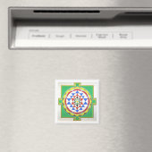 Sri Yantra - Exakte Farben Magnet (In Situ (Geschirrspüler))