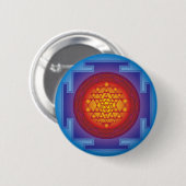 SRI YANTRA - FLAMME BUTTON (Vorne & Hinten)