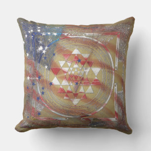 Sri Yantra für Amerika - Kissen