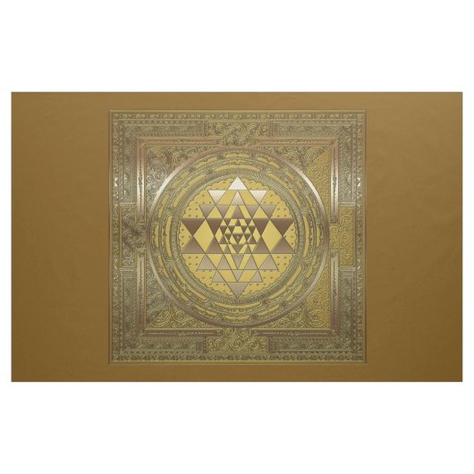 Sri Yantra Gold - Gewebe Stoff (Yard (91,4 cm))