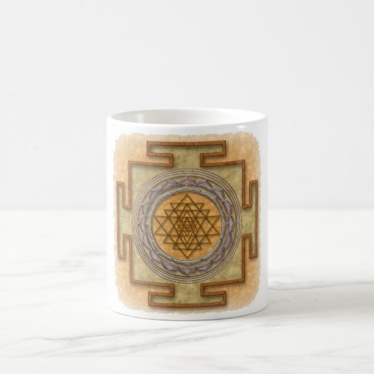 Sri-Yantra-Gold Kaffeetasse (Mittel)