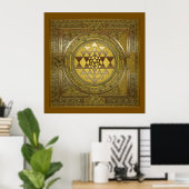 Sri Yantra Gold - Poster (Heimbüro)