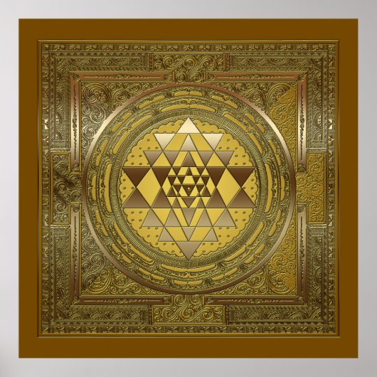 Sri Yantra Gold - Poster (Vorne)