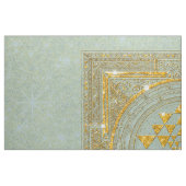 Sri Yantra goldener Glitzer - Gewebe Stoff (Fat Quarter (45,7 x 55,9 cm))
