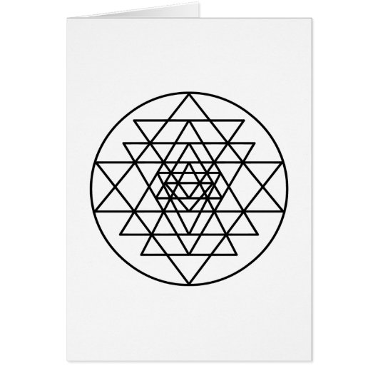 Sri Yantra Grußkarte (Vorne)