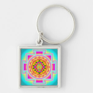 Sri Yantra Heilige Geometrie Schlüsselanhänger