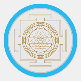 Sri Yantra - Heiliges Symbol Runder Aufkleber