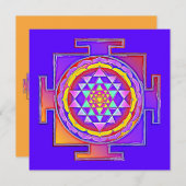 Sri Yantra - Hinduismus Symbol Design 1 (Vorne/Hinten)