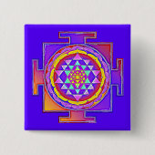 Sri Yantra - Hinduismus Symbol Design 1 Button (Vorderseite)