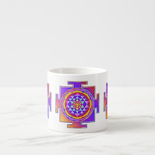 Sri Yantra - Hinduismus Symbol Design 1 Espressotasse (Vorderseite)