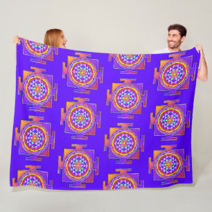 Sri Yantra - Hinduismus Symbol Design 1 Fleecedecke
