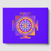 Sri Yantra - Hinduismus Symbol Design 1 Gästebuch (Rückseite)