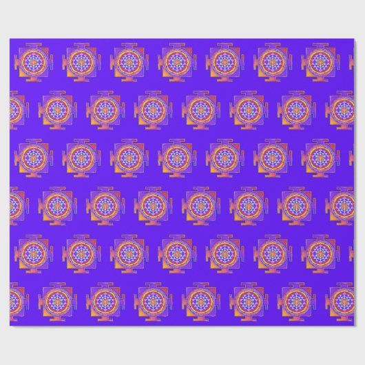 Sri Yantra - Hinduismus Symbol Design 1 Geschenkpapier (Flach)